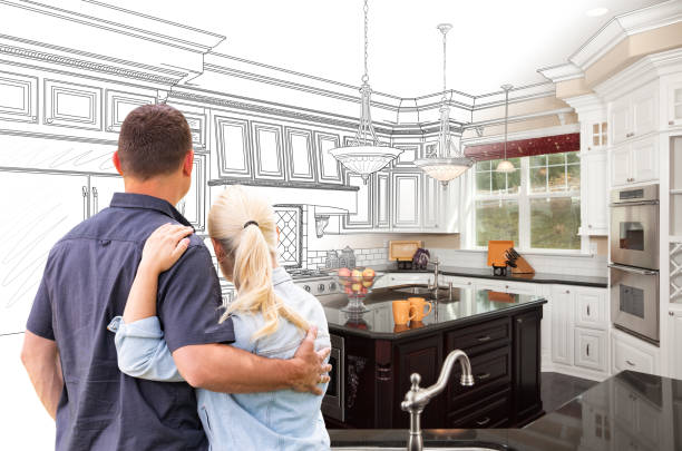 Custom kitchen cabinets installed in a Fort Washington home